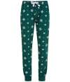 SM085 SF Clothing Kids Lounge Pants Bottle Green / White Snowflakes colour image